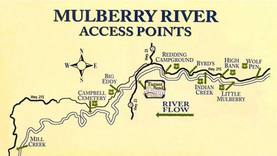 Mulberry River access points