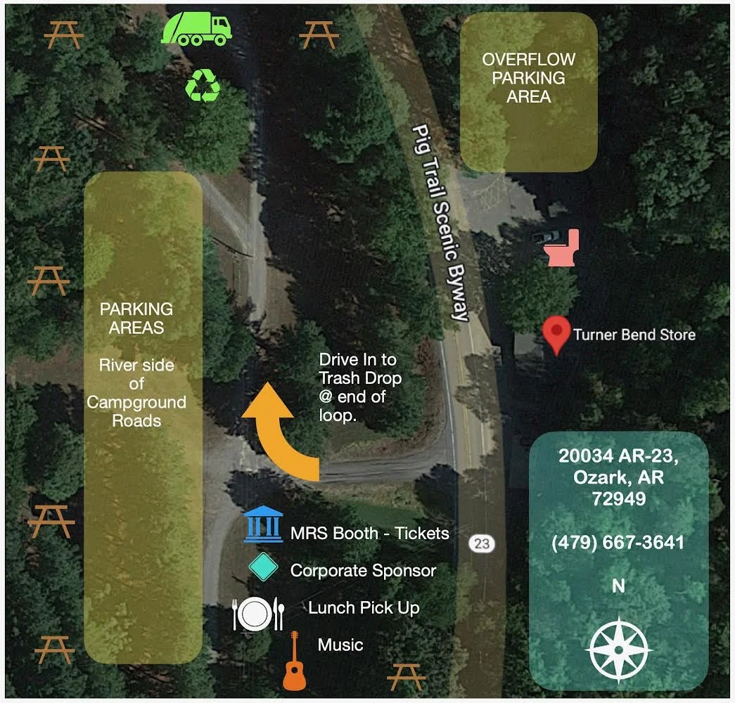 Mulberry River Clean Up Map